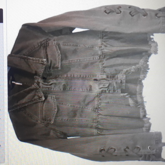 FREE PEOPLE willow denim peplum jacket. - Picture 9 of 9